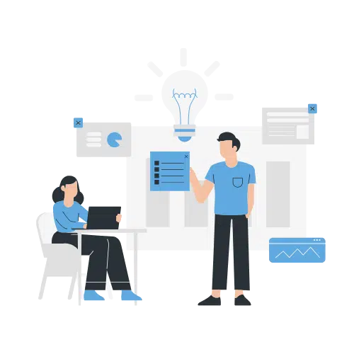 Image d'un consultant IT collaborant avec une équipe interne : "La régie informatique offre flexibilité et expertise pour renforcer les équipes en fonction des besoins."