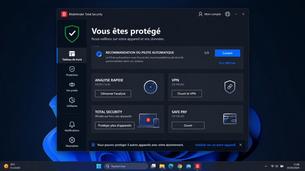 bitfdefender logiciel metier