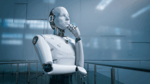 Image d'un système d'IA surveillant des infrastructures IT : "L'intelligence artificielle révolutionne l'infogérance avec une gestion automatisée et prédictive des systèmes."